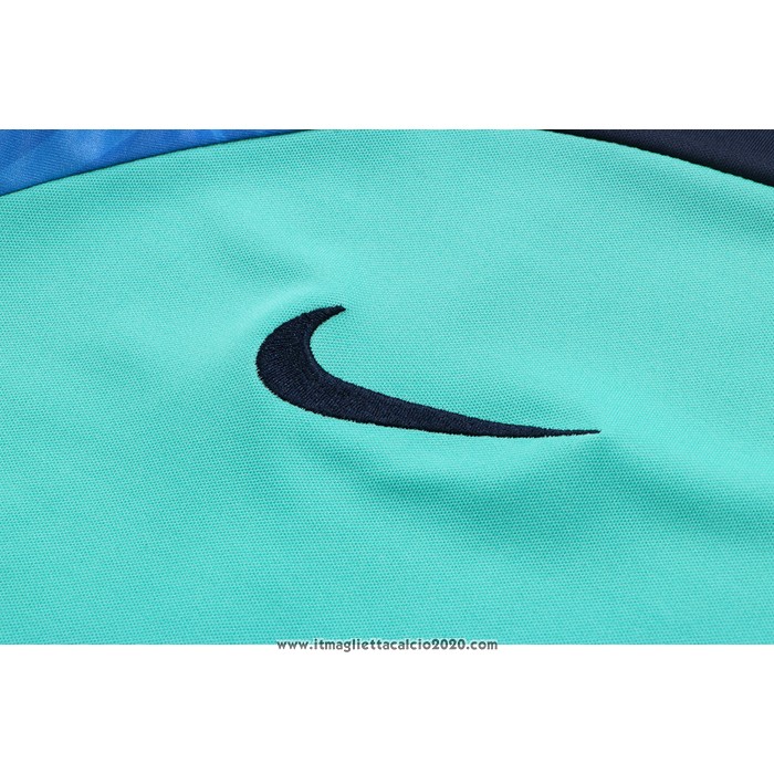 Tuta da Track FC Barcellona Manica Corta 2022 2023 Verde - Pantalon Corto
